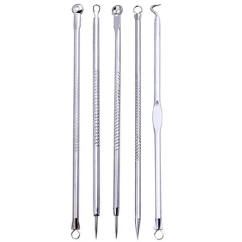 

10Pcs Stainless Steel Pimple Blemish Comedone Acne Extractor Remover Tool Set Beauty Tools Accessories Supplies