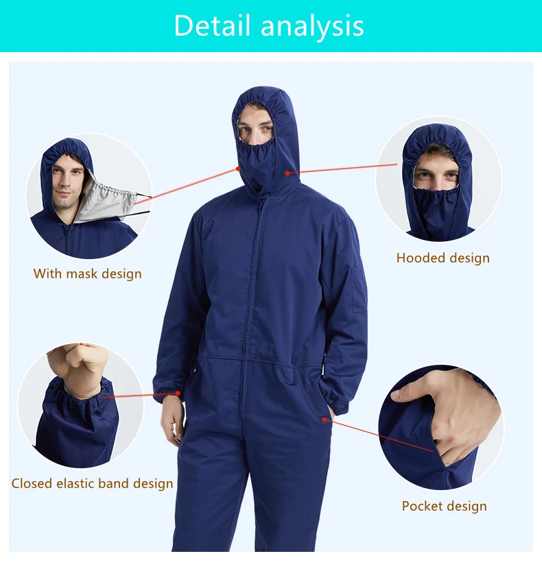 best respirator for spraying pesticides The new listing Electromagnetic radiation protective overalls Electric welding and argon arc welding EMF shielding work clothes respirator for herbicide application