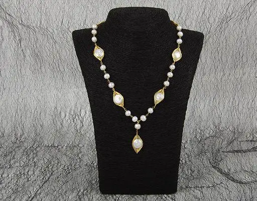 

jewelry Original design 14K Gold 100% Natural freshwater Coin Pearl necklace pendant for women