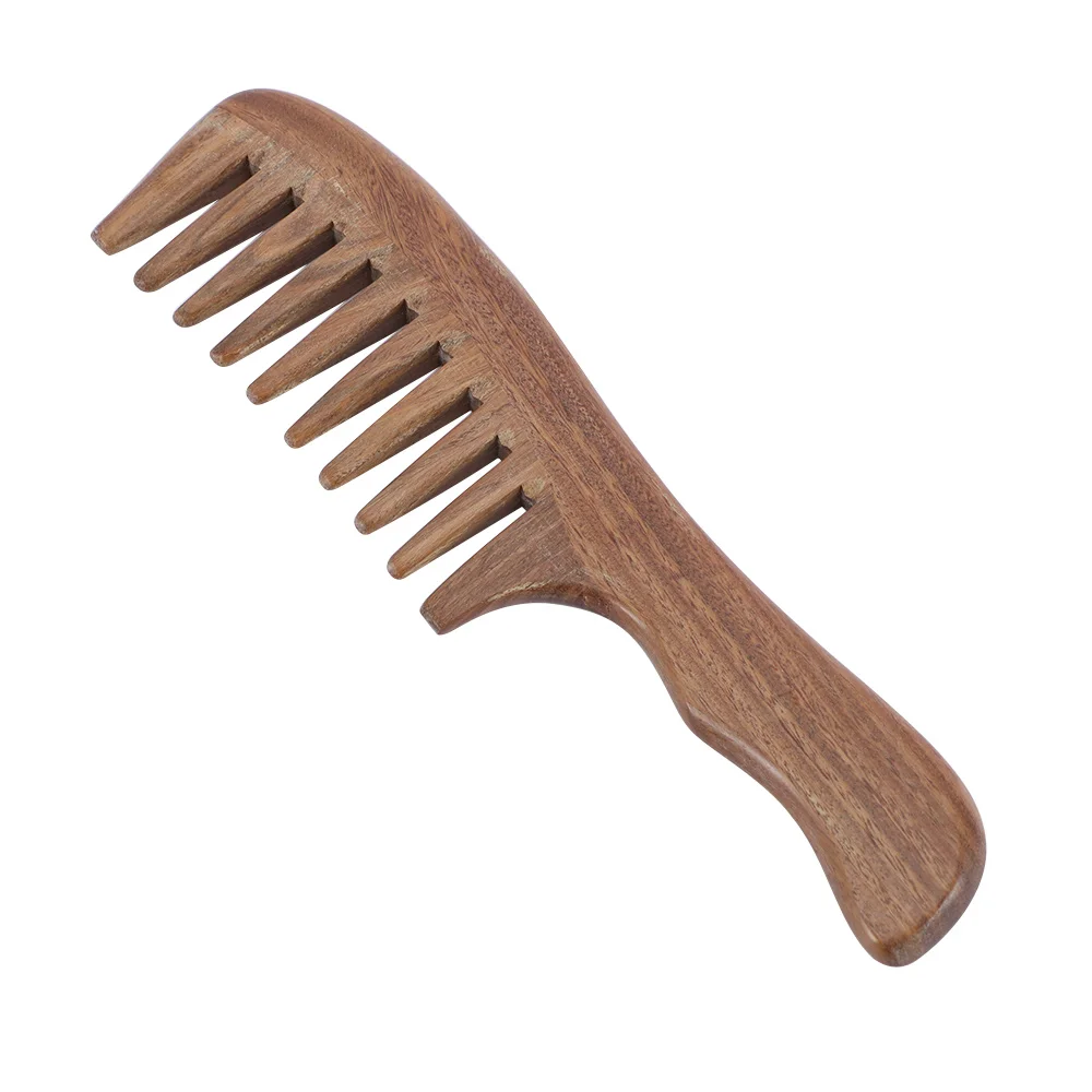 

Handmade Natural Sandalwood Large Wide Tooth Comb Coarse Tooth Massage Combs Hair Pear For Women Hair Care Styling Tool
