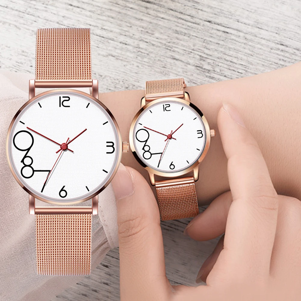 Модные женские часы кварцевые Очаровательные Красивые ультра-тонкие наручные с