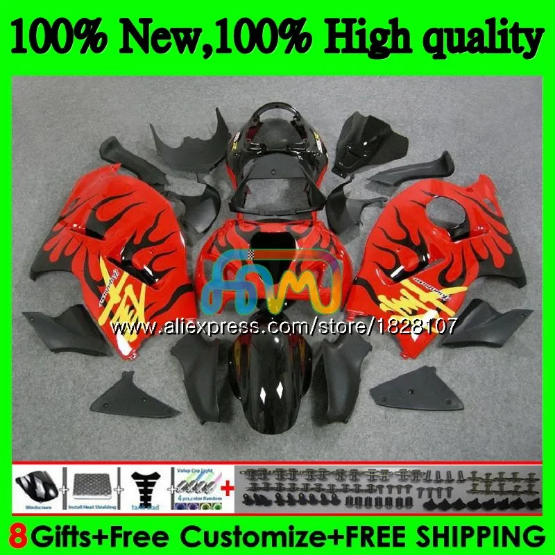 Красный GSXR-1300 для SUZUKI Hayabusa GSXR1300 96 02 03 04 05 06 07 49BS. 103 GSXR 1300 2002 2003 2004 2005 2006 2007 обтекатель