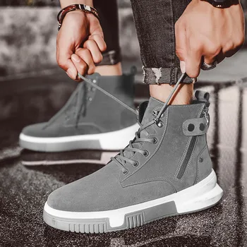 

New High-top Canvas Men's Sneakers Men's Shoes Wild Fashion Keep Warm Men's Casual Shoes Youth Trend Men's Fasthion Sneakers