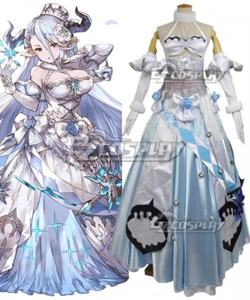 Granblue Fantasy Pbt Girls Party Dress Adulto Halloween Evening Lady Dress Christmas Skirt Suit Outfit Cosplay Costume E001