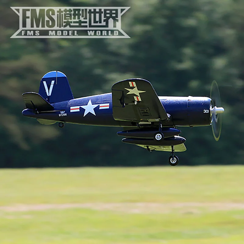 電動ラジコン飛行機 FMS　800mm　F4U　V2 コルセア FMS - F4U Corsair V2 - 800mm - Maiden Flights - YouTube