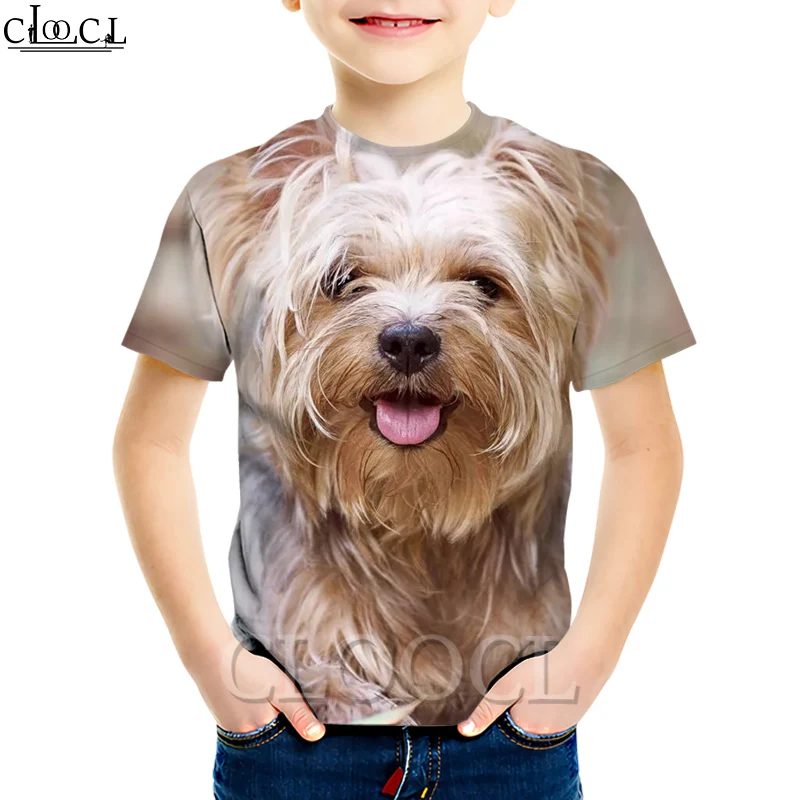 CLOOCL/футболки с изображением животных собак йоркширского терьера классические