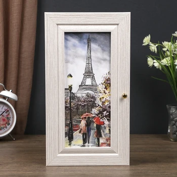 

Key holder "A walk in Paris" bleached oak 18x32 cm 4346830