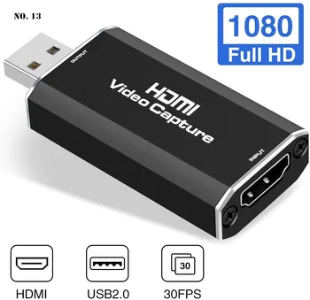 

1080P HD HDMI Video Capture Card USB 2.0 for Game / Video Live Streaming Tool Home Digital Power Adapter for Computer Laptop