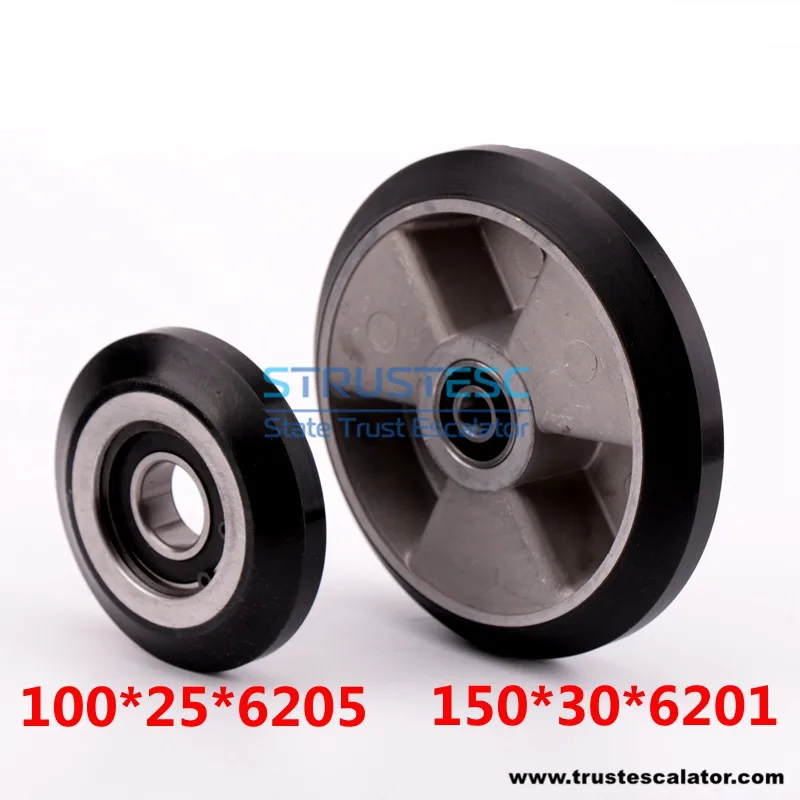 Elevator High Speed Guide Shoe Roller 100*25*6205 150*30*6201 Use for R3 Guide Shoe 100x25x6205 150x30x6201