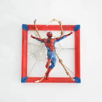 

Avengers Infinity War The Amazing Spider-man Frame Spiderman PVC Action Figure Model Toys Doll Wall Hanging Home Decoration Gift