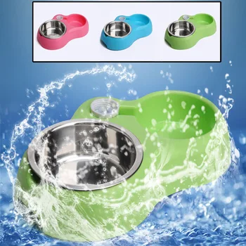 

Cat Dog Drinking Water Bowl Pet Bowl Stainless Steel Bowl Dual-use Food Environmental Protection Material Blue Pet Bowl