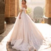 ADLN Luxury Puffy Lace Wedding Gown Custom Made Off-shoulder Tulle Ball  Corset Bridal Dress with Sweep Train 2