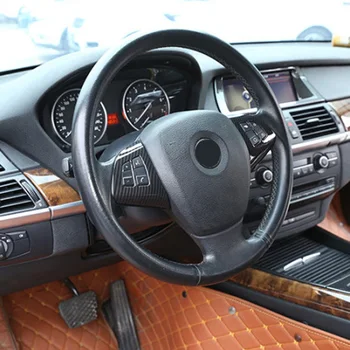 

Carbon Fiber Cover For BMW X5 E70 2008-2013 Steering Wheel Button Frame Trim Adhesive Tape Car High Quality