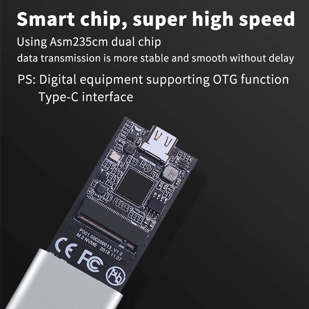 Hannord M2 SSD чехол NVME корпус M.2 для usb type C 3,1 SSD адаптер для NVME PCIE SATA M ключ SSD диск коробка M.2 чехол SSD