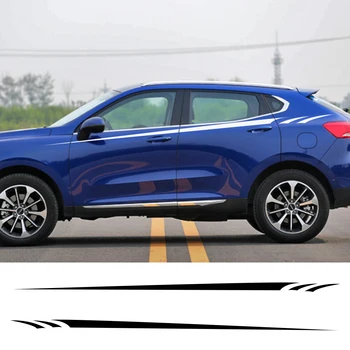 

2PCS Car Long Side Stripe Stickers For Audi BMW Ford Vinyl Film DIY Car Stickers Custom Car Styling Stickers Accessories