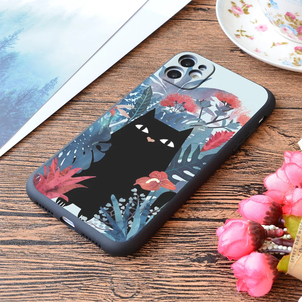

For iPhone Popoki Print Soft Matt Apple iPhone Case