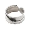 XIYANIKE-Anillos de Compromiso de Plata de Ley 925 para mujer, joyas creativas simples geométricas hechas a mano, regalos de joyería para fiesta ► Foto 2/6