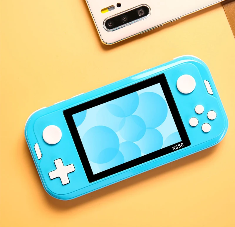 X350 Game Console Handheld Game Player 3.5 Inch IPS Screen with 6000+ Retro Games Video Game Console for GBA/MD/FC 10 Emulators