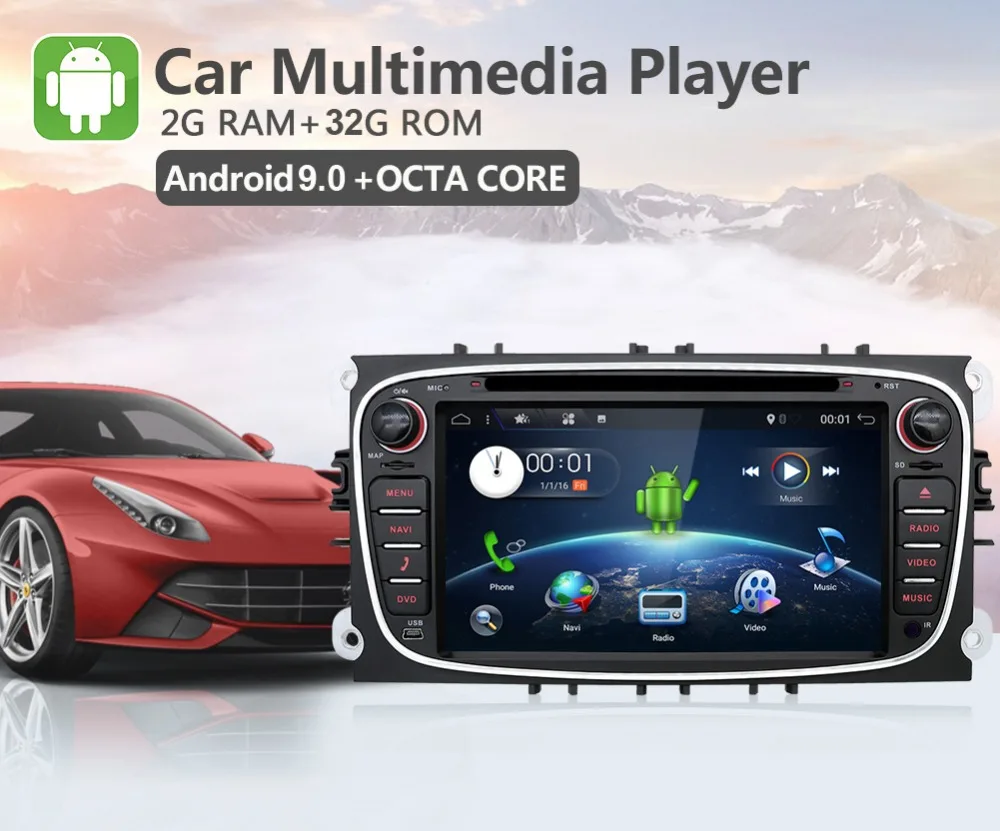 Sale 2 din Android 9.0 Octa Core Car DVD Player GPS Navi For ford Mondeo focus Galaxy with Audio Radio Stereo Head Unit Free Canbus 6 Sale 2 din Android 9.0 Octa Core Car DVD Player GPS Navi For ford Mondeo focus Galaxy with Audio Radio Stereo Head Unit Free Canbus 6