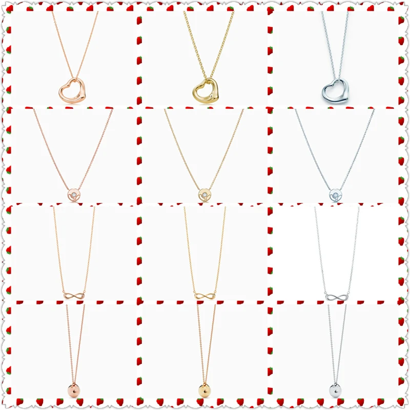 

SHINETUNG Original 100% S925 Sterling Silver Open Heart Infinity Round Sphere Pendant Necklace Women Logo High-End Jewelry