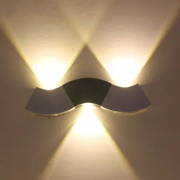 

Modern Led Wall Light Aluminum Sconces Wave Shape Ceiling Wall Spotlight For Hall Bedroom Corridor Restroom Bathroom