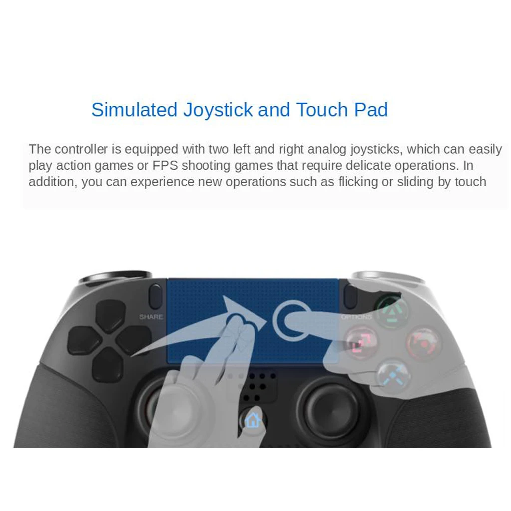 LED Wireless Bluetooth Game Controller Double Shock Console Gamepad Joypad for PS3 PS4 Instant Sharing 600mAh