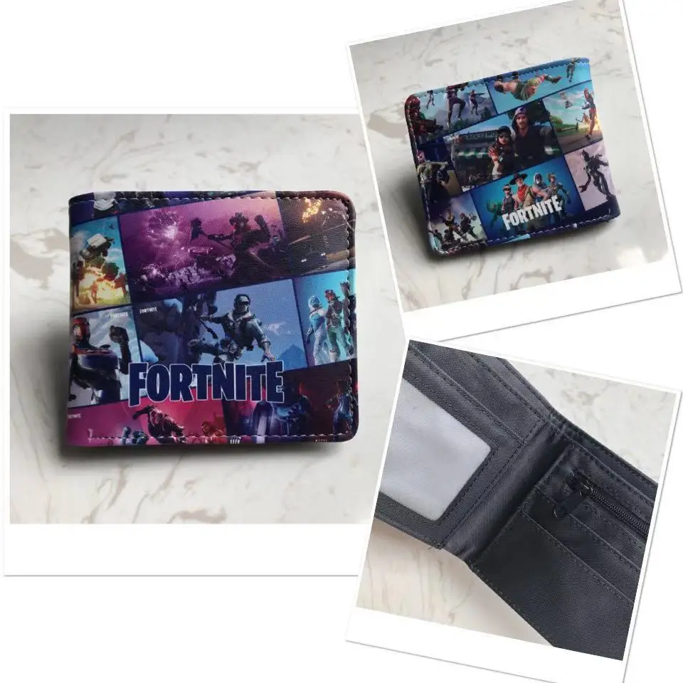 Fortnight Аниме Мстители Dragon Ball Death Note Тоторо Пикачу Fortnight Сказочный хвост BTS подарки полный цвет кошелек плюшевый Кошелек - Цвет: Fortnight