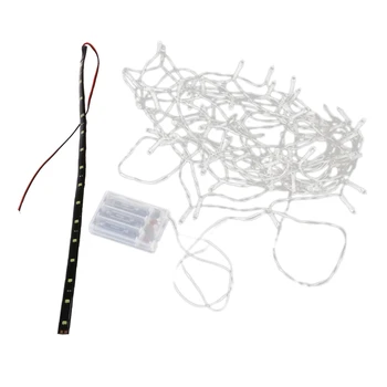 

2 Pcs LED Light: 1 Pcs 9M Battery Operated 80 White LED Fairy Lights & 1 Pcs 30M 3528 SMD 15 LED White Waterproof Flexible Light