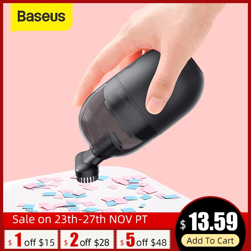 Baseus C2 Vacuum Cleaner Handheld Desktop Mini Vacuum Cleaner Protable Cleaner For PC Laptop Keyboard School Classroom Office