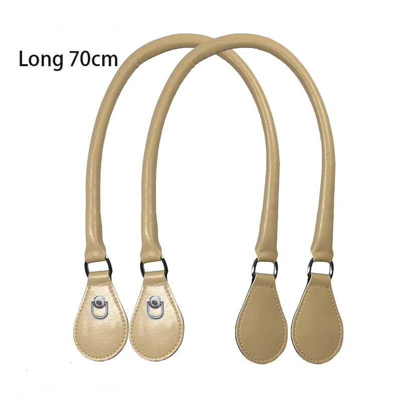 2021 New Leather Round Belt Handle with D Buckle Drops for City Chic Obag Basket Bucket Classic Mini Women Handbag O Bag 