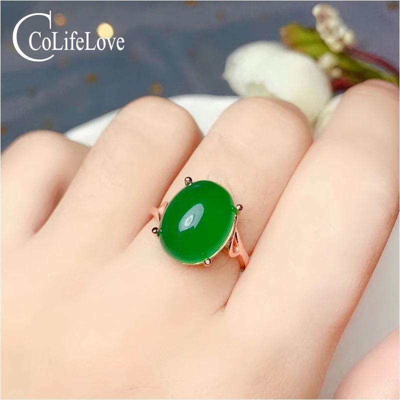 Ювелирные изделия CoLife простое 925 Серебряное кольцо с драгоценным камнем для