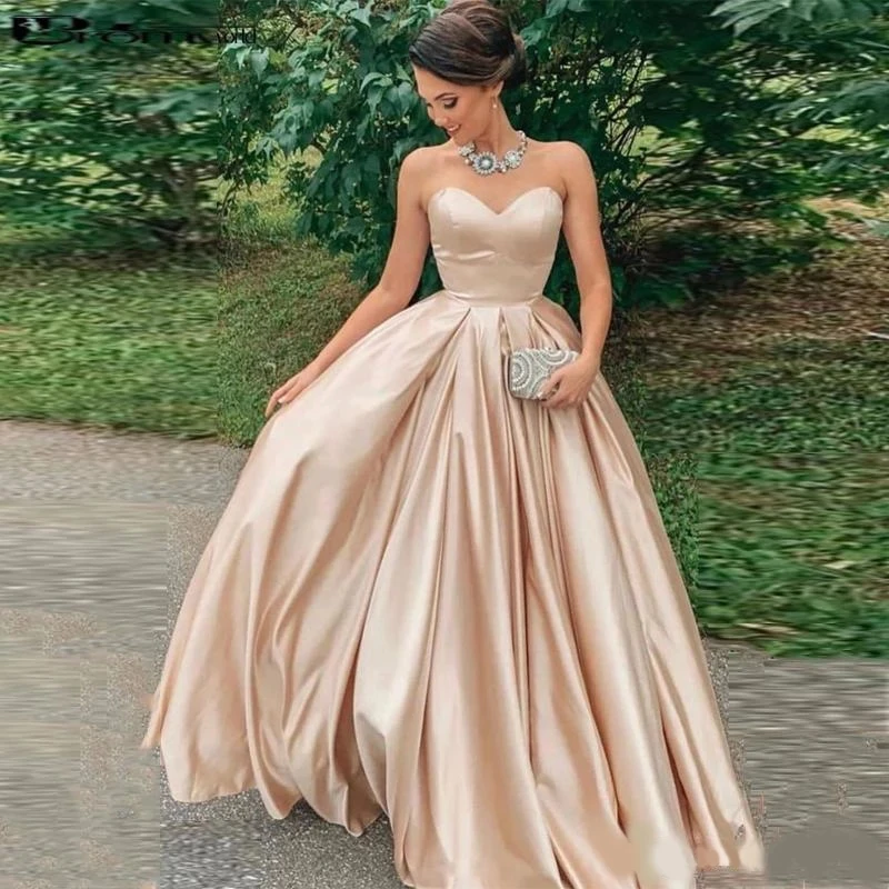 

Elegant Sweetheart Ball Gown Quinceanera Dresses 15 Party Formal Satin Floor-Length Masquerade Birthday Gowns Plus Size