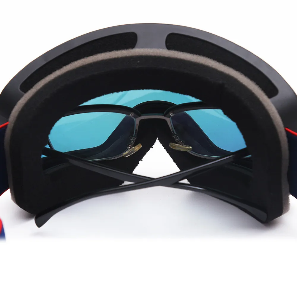 С возможностью быстрой смены объектива лыжные очки с Чехол бренд профессиональный двойной анти-туман большой магнит объектива очки маска Лыжный спорт Сноуборд горнолыжные