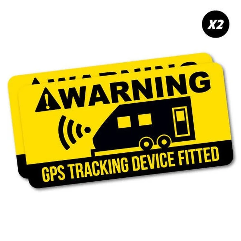 2 шт. Предупреждение виниловые наклейки для Gps-отслеживания 10 х5 см | Автомобили и