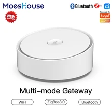 MoesHouse Multi-mode Smart Gateway ZigBee WiFi Bluetooth Mesh Hub Work with Tuya Smart App Voice Control via Alexa Google Home