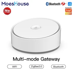 MoesHouse Multi-mode Smart Gateway ZigBee WiFi Bluetooth Mesh Hub Work with Tuya Smart App Voice Control via Alexa Google Home