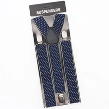 Узор 3,5 см ширина сплошной цвет подтяжки регулируемые эластичные подтяжки 3 зажим рубашка оставаться Винтаж мужские подтяжки одежды аксессуары
