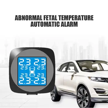 

Vehemo Tire Pressure Monitoring Tire Pressure Alarm New Tire Pressure Monitoring System Car Cigarette Lighter 4PCS Sensor TPMS