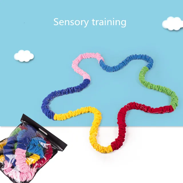 Outdoor Team Cooperation Work Develop Sport Toys Elasticity Rope Circle Southeast Northwest Running Push Game Sensory Rope 3