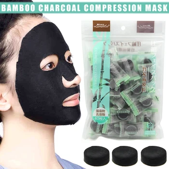 

Hot 40pcs/pack Compressed Masks Bamboo Charcoal Non-woven Facial Mask for Skin Care Women Girl Ladies t6