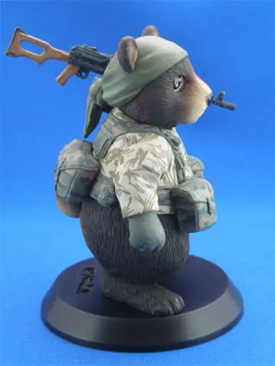 Kawaii 12 см CAT SHIT ONE Black Bear миниатюры моделирование Неокрашенный DIY сборка статическая Смола Модель наборы украшение автомобиля