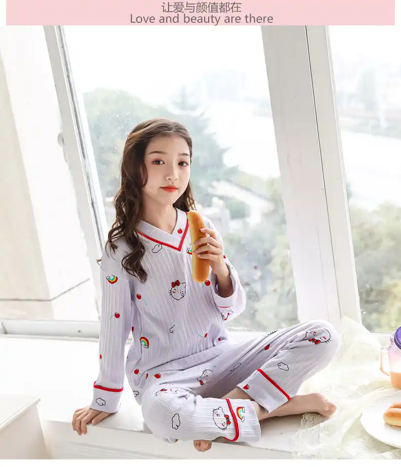 女の子パジャマ夏薄氷シルクかわいい女の赤ちゃんパジャマ子トラックスーツセット子供パジャマスウィートガールかわいい手紙パジャマ パジャマセット Aliexpress