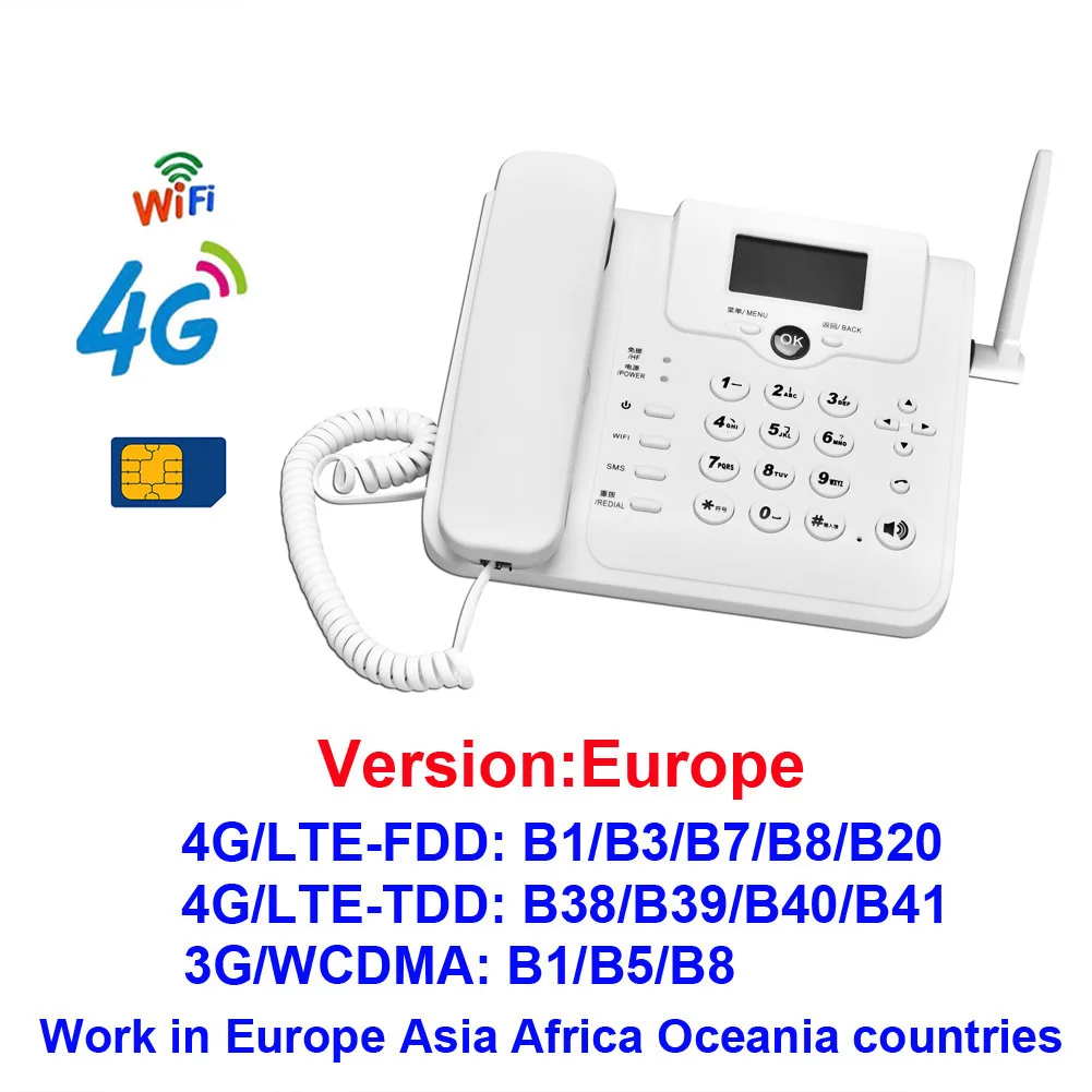 router booster Modem 4G LTE WIFI Router Wireless Fixed Phone Desktop Telephone GSM SIM Card LCD For Office Home Call Center Company Hotel wifi booster extender Modem-Router Combos