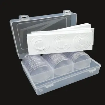 

Multifunction Coin Small Round Cases Transparent Plastic Capsule Holder Storage Box Set
