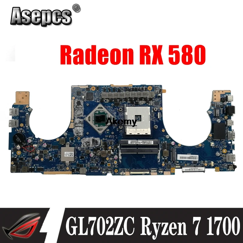 buy GL702ZC Motherboard Ryzen 7 1700U Radeon RX 580 For ROG ASUS S7ZC GL702ZC Laptop motherboard GL702ZC Mainboard