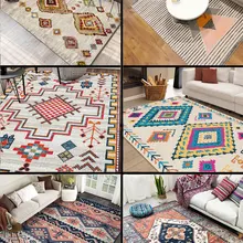 Modern Simple Living Room Coffee Table Sofa Carpet New Morocco Style Kilim Soft Carpets For Living Room Non-slip Rugs CF