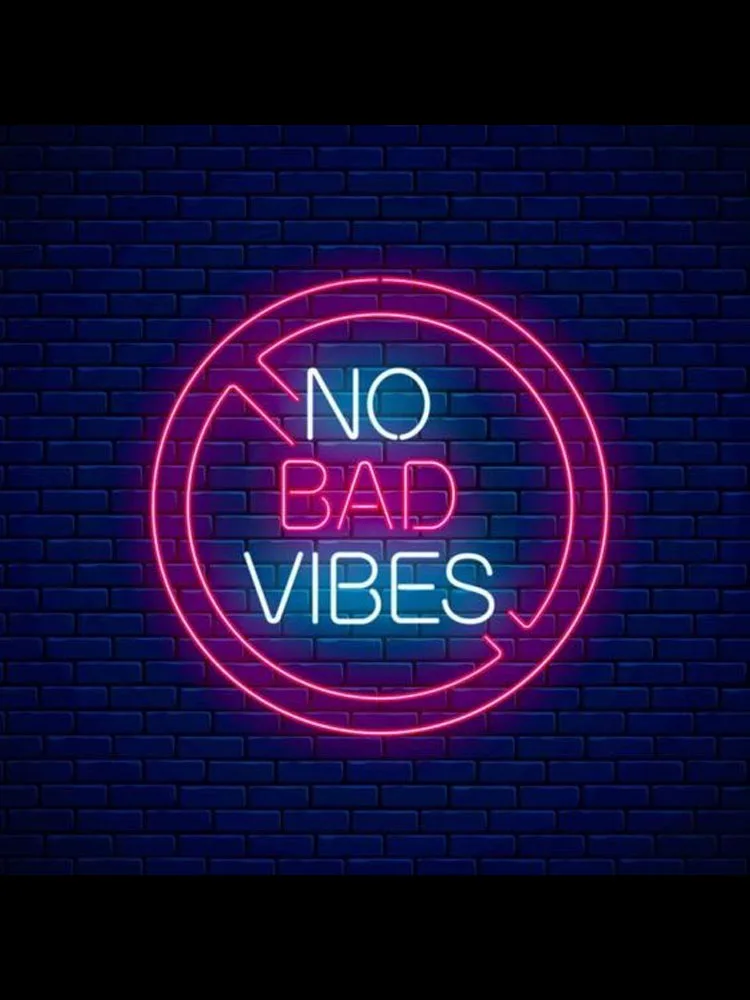 Неоновая вывеска для организаций и магазинов без какой-либо BAD VIBES Стекло труб