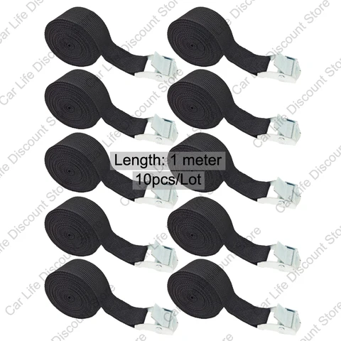 Buckle Tie-Down Belt Cargo Straps For Car Motorcycle Bike With Metal Buckle Belt Strong Ratchet Lashing Strap for Luggage