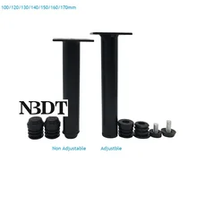 4 шт./лот, матовый черный, 25 мм, ", тонкая круглая трубка, для ног, для выравнивания ног, мебель, для ног, для телевизора, для ванной, журнальный столик