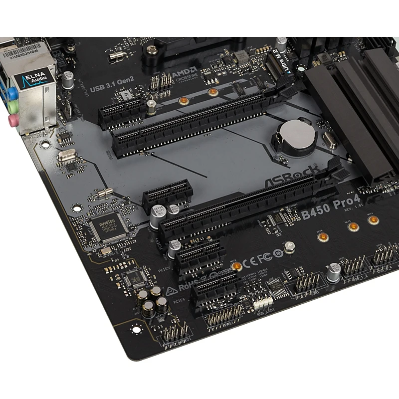 Материнская плата Asrock B450 PRO4 Soc-AM4 AMD B450 4xDDR4 ATX AC`97 8ch(7.1) GbLAN RAID+VGA+HDMI+DP